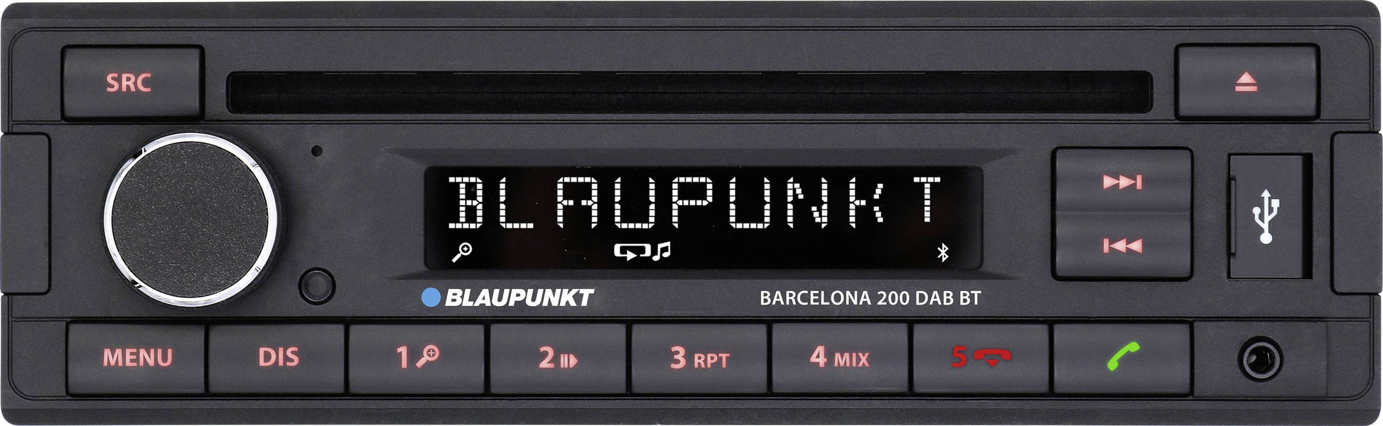 Blaupunkt Autoradio Barcelona 200 DAB BT Bluetooth Freisprecheinrichtung schwarz - 4260499852375