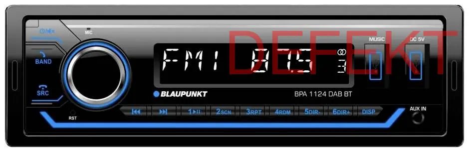 D-Ware Blaupunkt Bpa 1124 Dab Bt Autoradio Bluetooth Freisprecheinrichtung Dab Defekt - 4260499853587