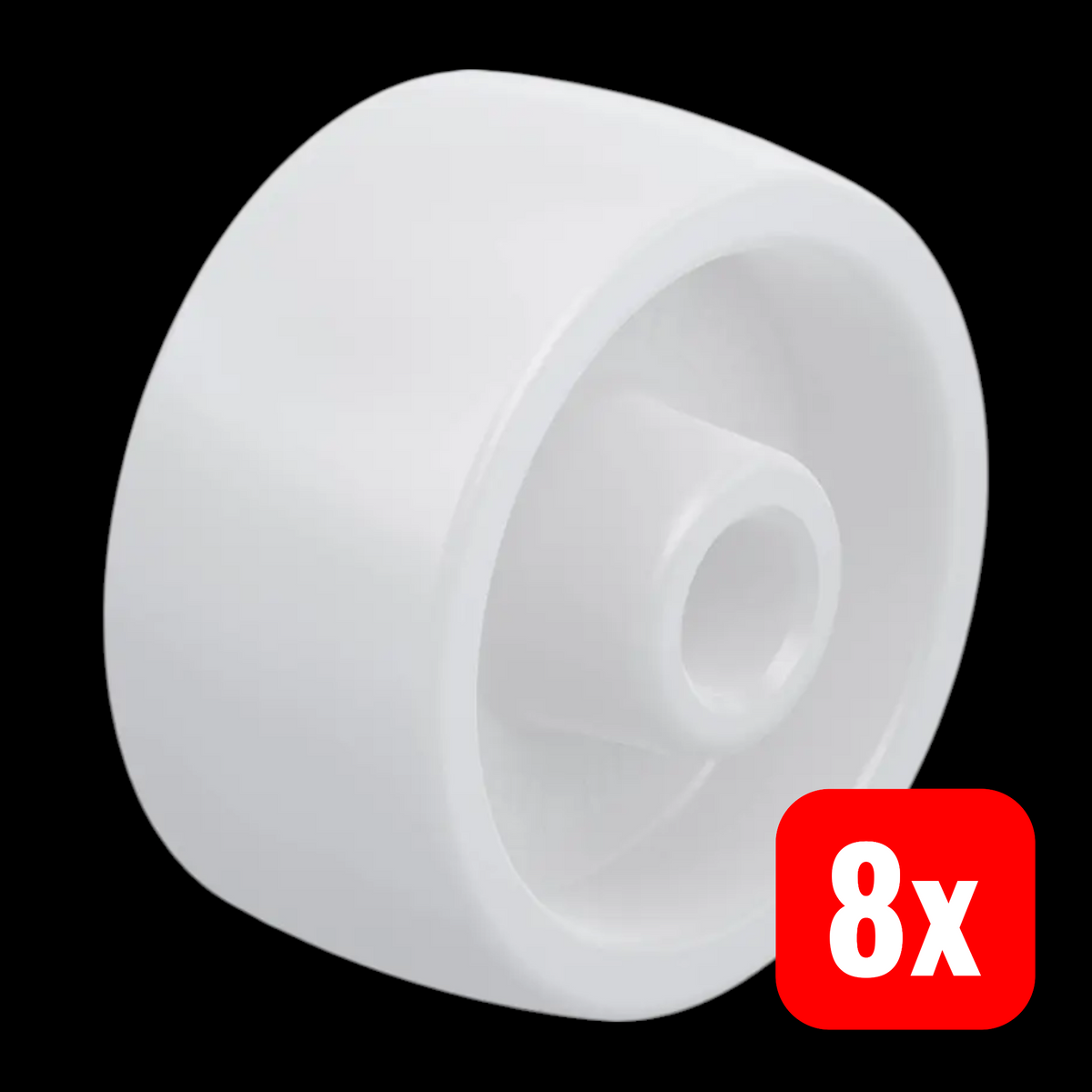 Blickle Kunststoffrad PO 60/12G Rad Polyamid Weiß Gleitlager 60mm 150 kg 8 STÜCK - 4047526573652
