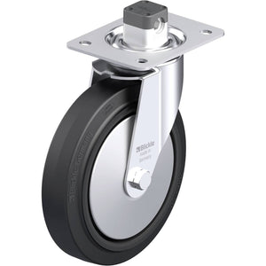 B-Ware Blickle Lenkrolle Schwenkrolle Schwerlastrolle Zentralfeststeller Gummi 200 mm