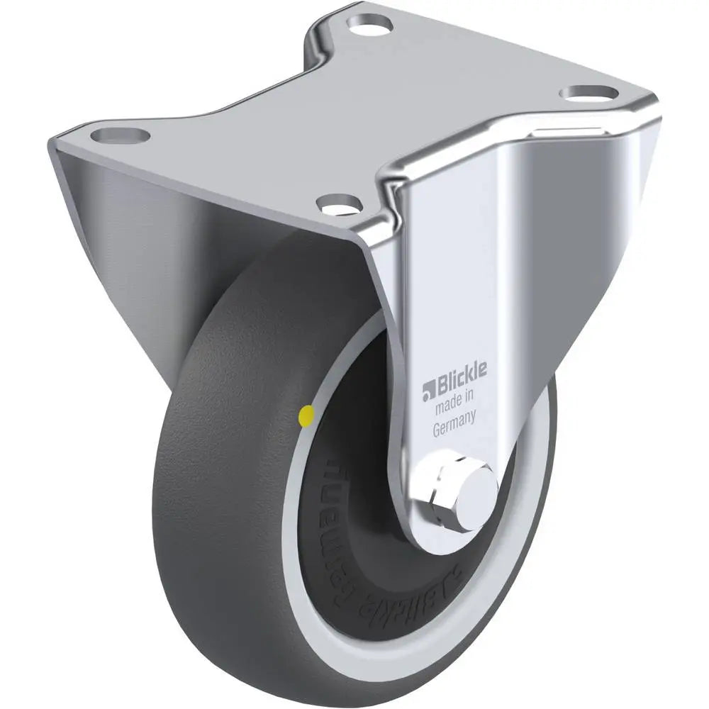 B-Ware Blickle Bockrolle Transportrolle Rad 100 Mm Grau Traglast 130 Kg Anschraubplatte - 4047526188764