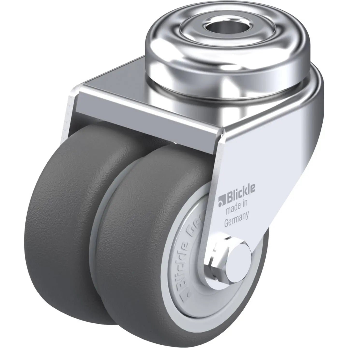 B-Ware Blickle Doppel Lenkrolle Zwillingsrolle 757080 Drehgestell 80 Kg Rad 2 Stück - 4047526117733