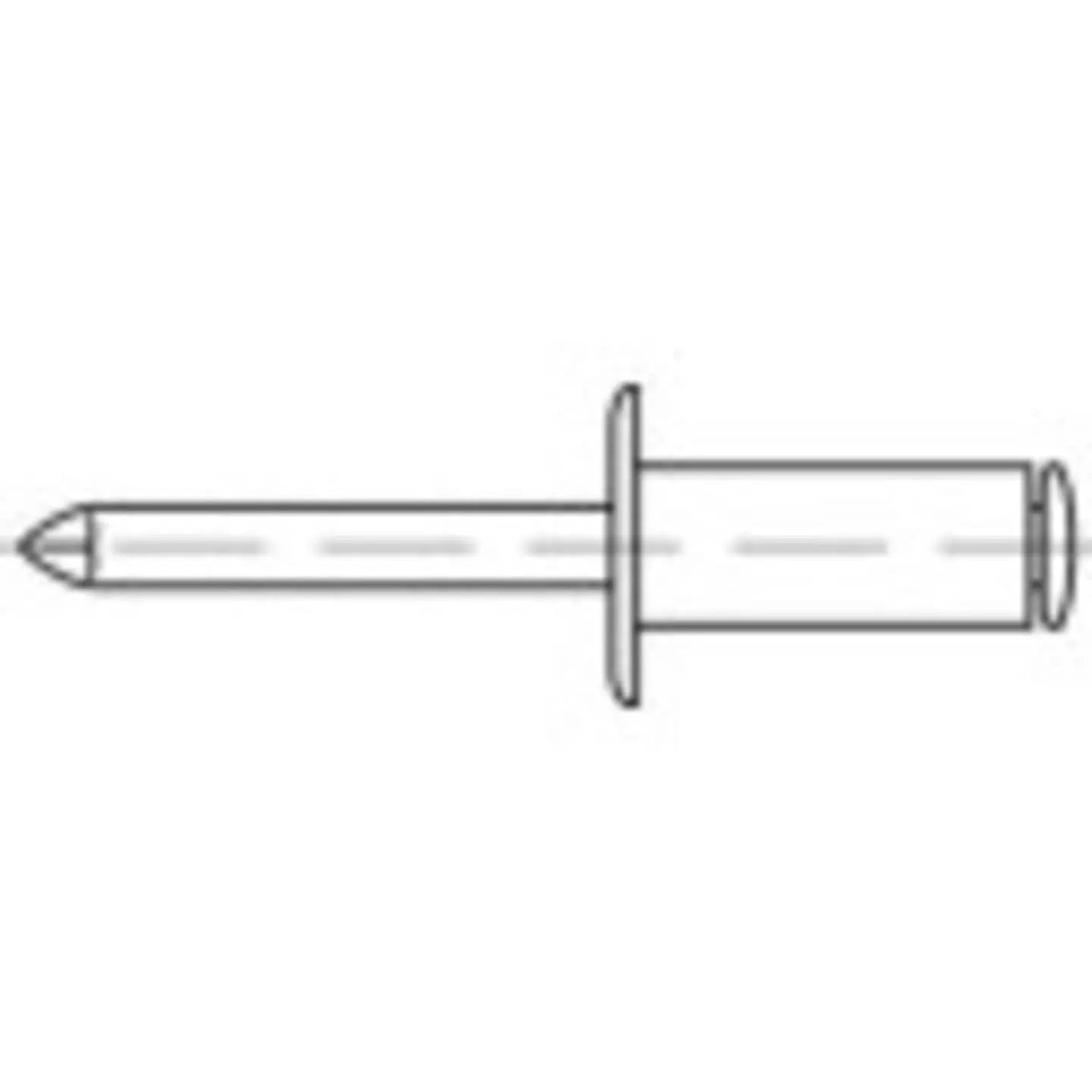 B-Ware Toolcraft Blindniete Aluminium Stahl Flachkopf Din 7337 6 Mm 30 Mm 250 Stück - 4053199310364
