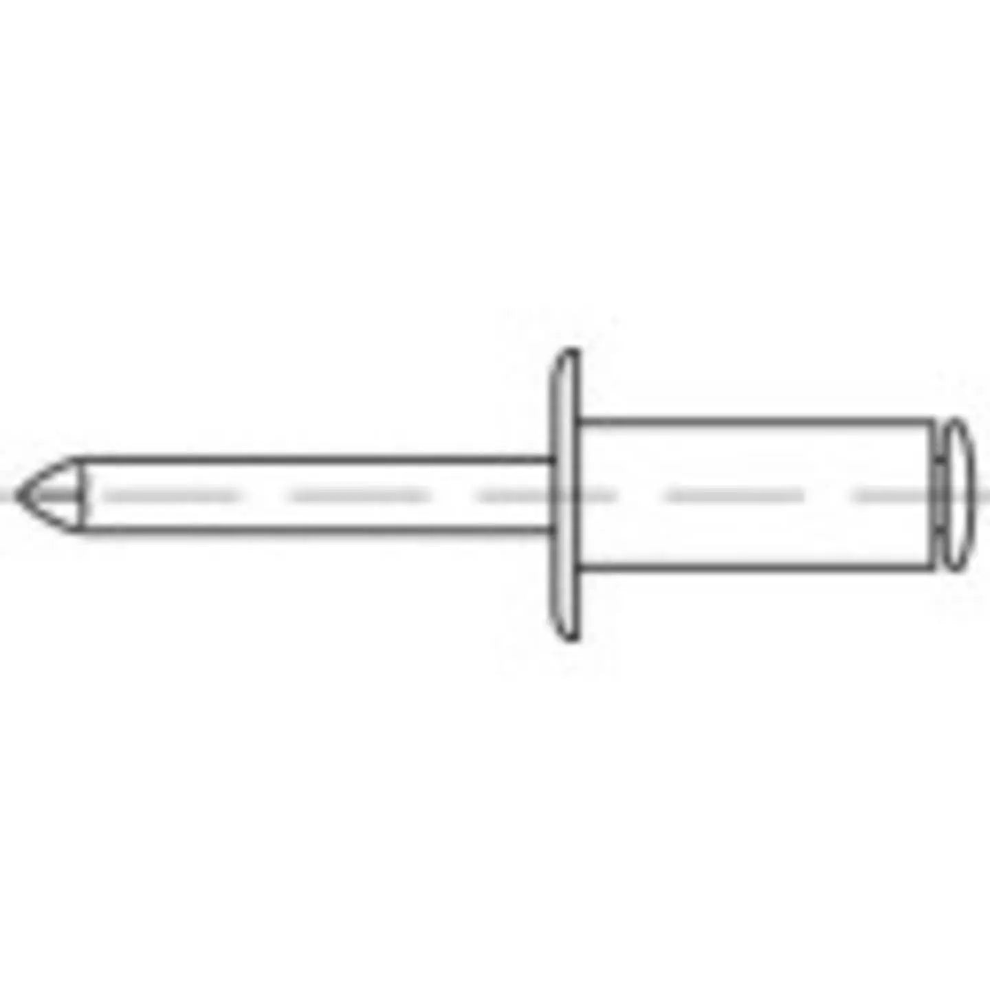 B-Ware Toolcraft Blindniete Popniete Offene Blindniete Stahl Flachkopf 250 Stück - 4053199309788
