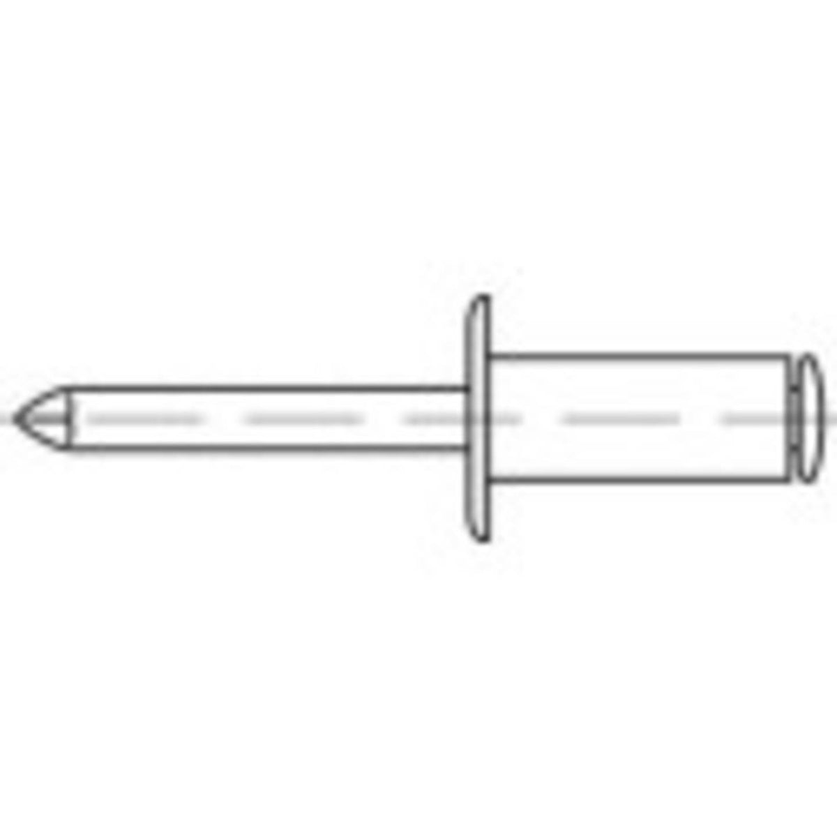 TOOLCRAFT Blindniete Popniete offene Blindniete Stahl Flachkopf 250 Stück - 4053199309788
