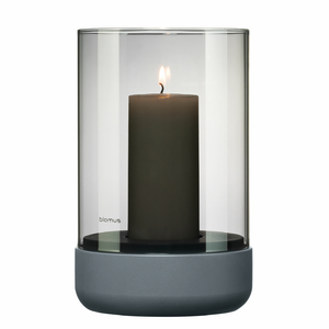 B-Ware Blomus Calma Windlicht Kerzenhalter Kerzenständer Deko Windlicht M Steel Gray