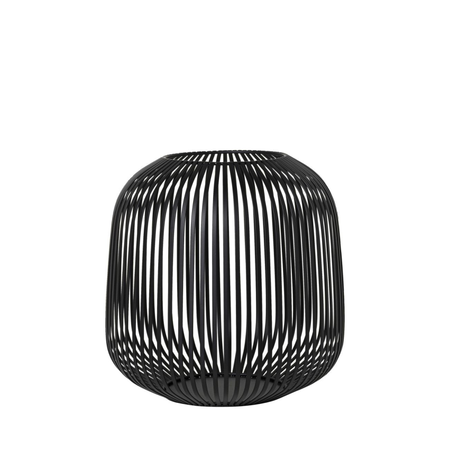 Blomus Lito Laterne M Windlicht Kerzenhalter Teelichthalter Schwarz H 27  27,5cm B-Ware - 4008832775314