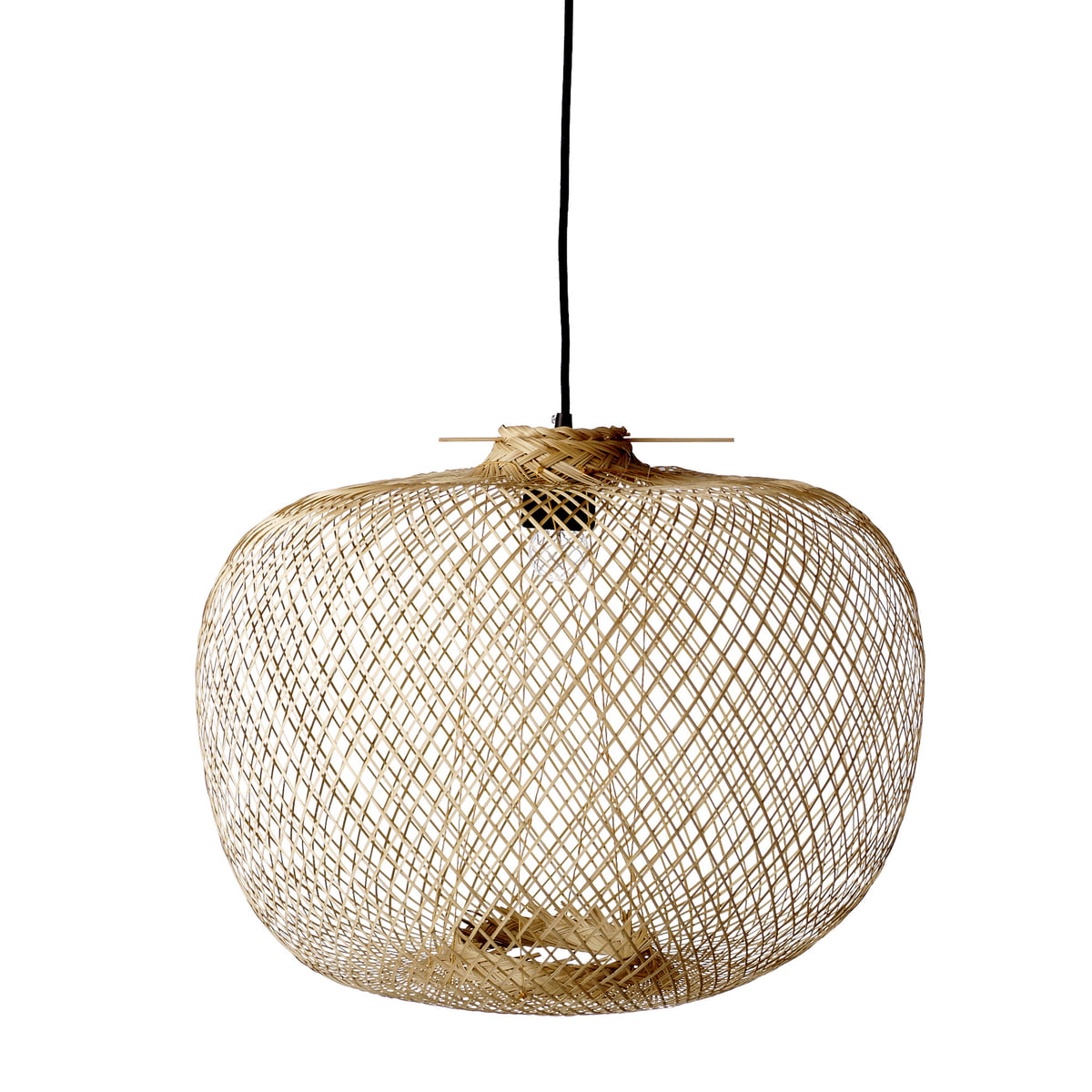 Bloomingville Bambus Pendelleuchte Deckenlampe Hängeleuchte Geflochten 1-flammig - 5711173046041