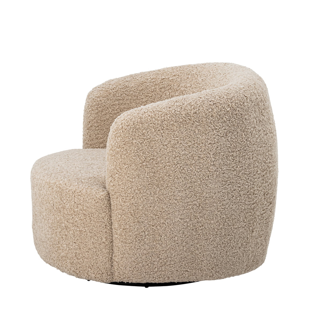Bloomingville Loungesessel Sessel Wohnzimmer Beige Bocca Drehfunktion     B-Ware - 5711173332809