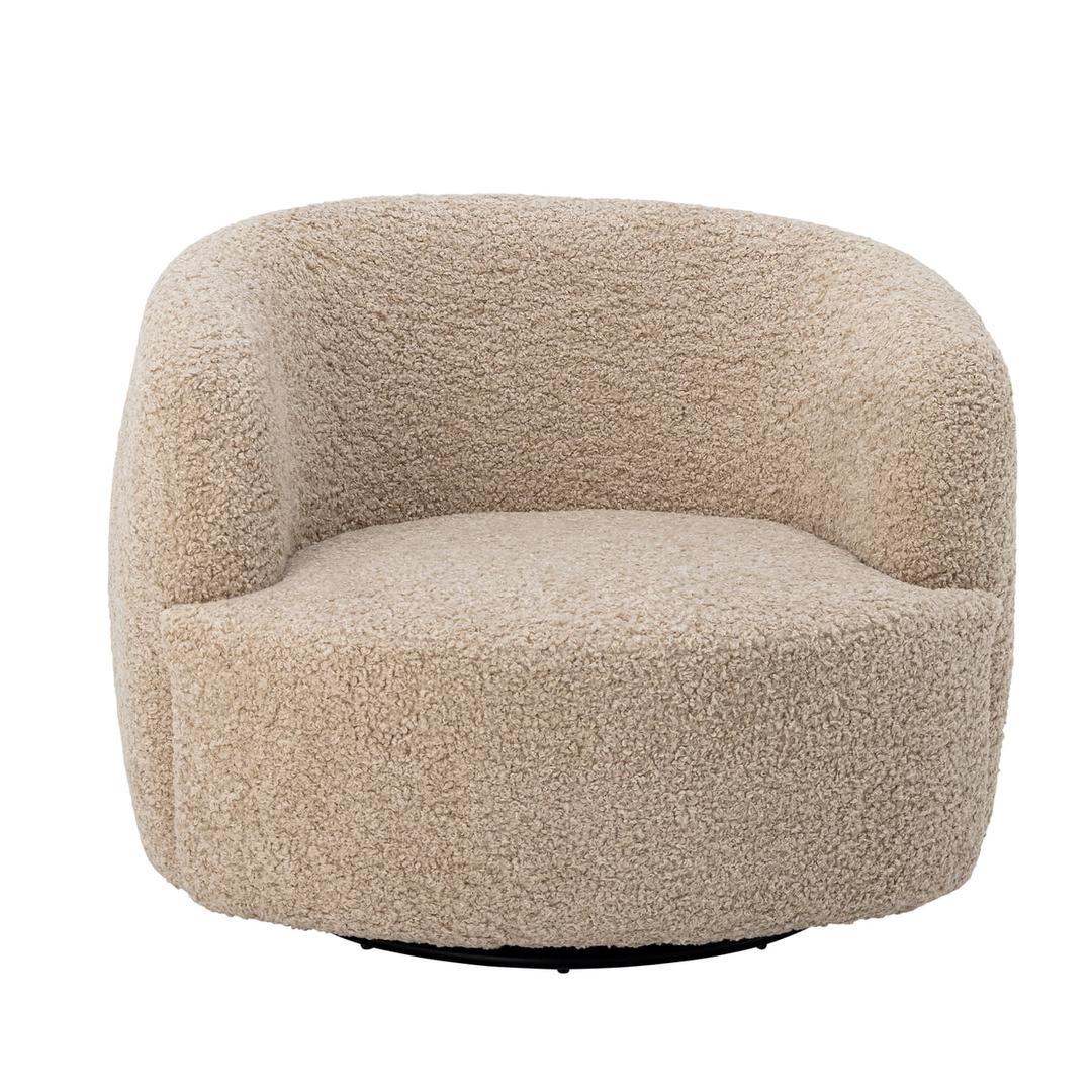 Bloomingville Loungesessel Sessel Wohnzimmer Beige Bocca Drehfunktion     B-Ware - 5711173332809