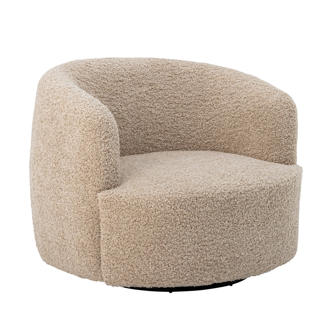Bloomingville Loungesessel Sessel Wohnzimmer Beige Bocca Drehfunktion     B-Ware - 5711173332809