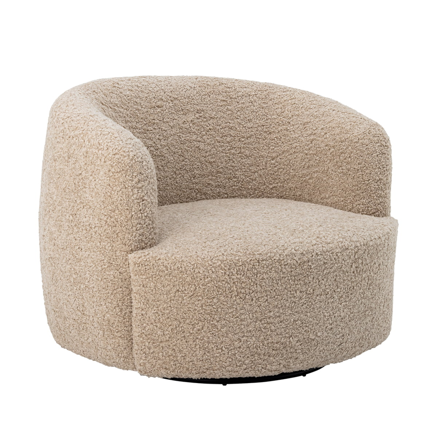 Bloomingville Loungesessel Sessel Wohnzimmer Beige Bocca Drehfunktion     B-Ware - 5711173332809