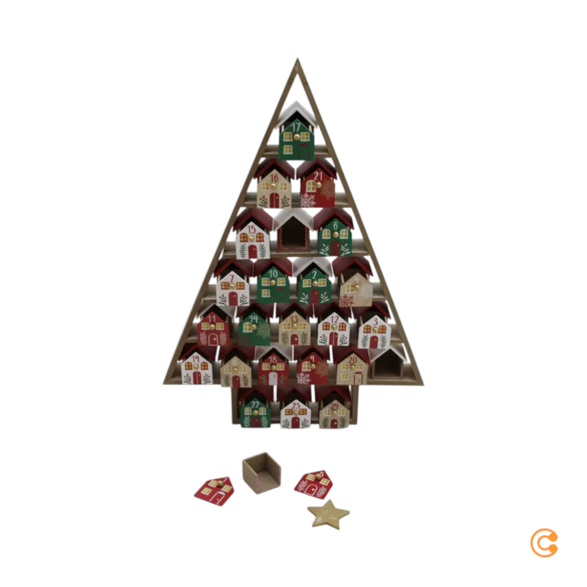 Bloomingville Adventskalender Kalender Calvin Holz Weihnachten SIEHE TEXT/FOTO - 5711173345878
