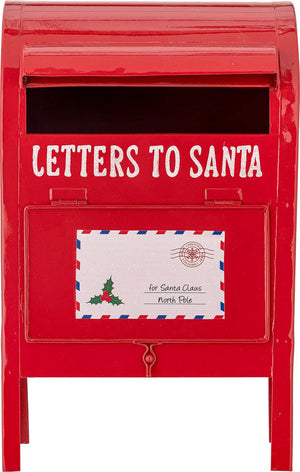B-Ware Bloomingville Briefkasten Postkasten Weihnachtsdeko Dekoration Rot Eisen Carlo