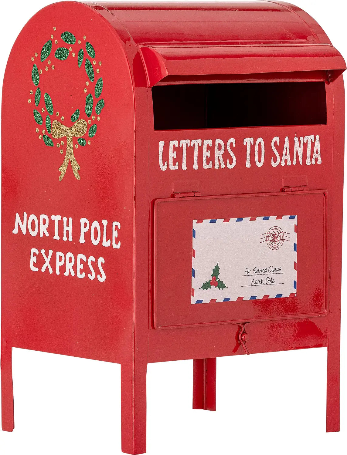 B-Ware Bloomingville Briefkasten Postkasten Weihnachtsdeko Dekoration Rot Eisen Carlo - 5711173346134