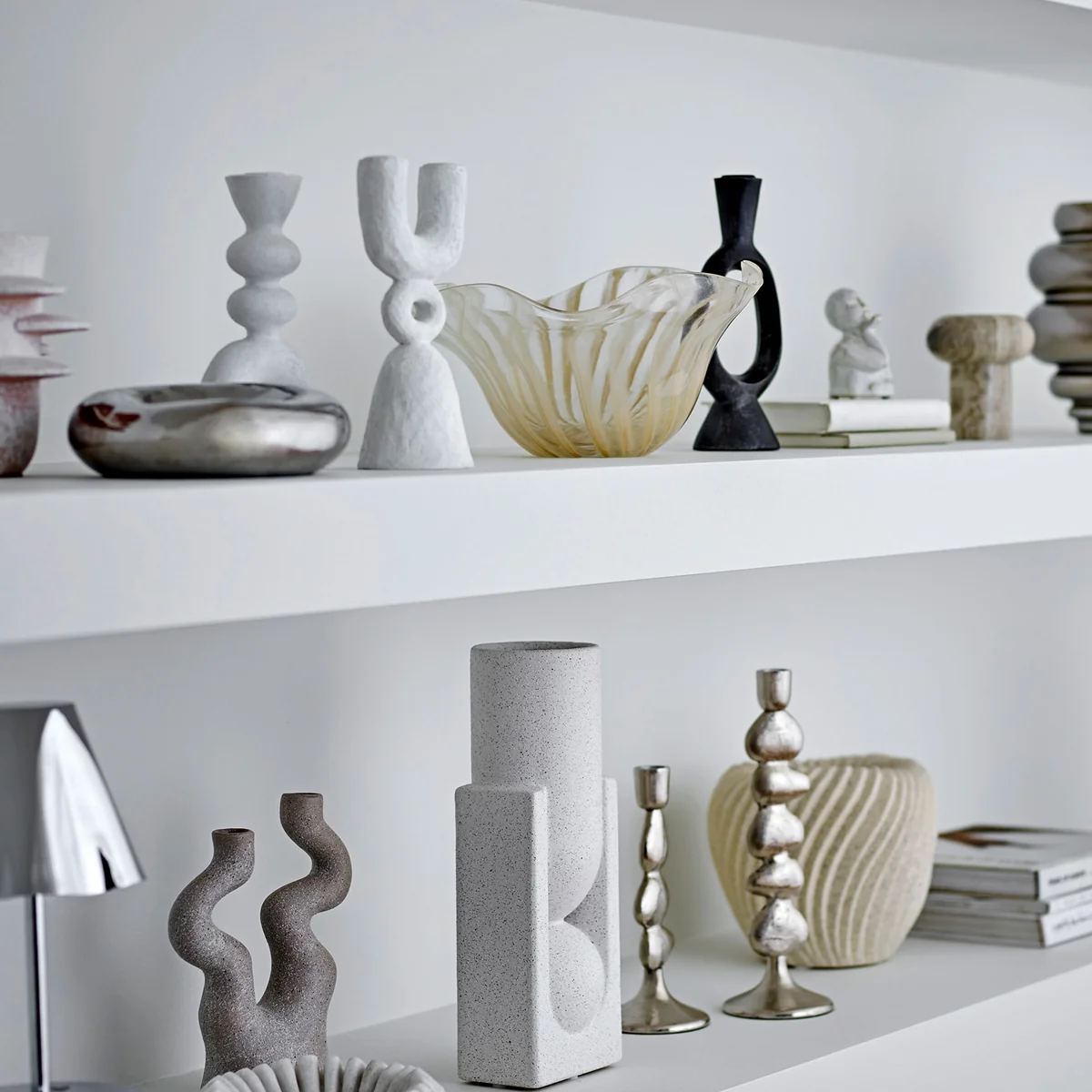 B-Ware Bloomingville Metina Kerzenständer Silber H28,5cm Aluminium Siehe Text/Foto - 5711173342563