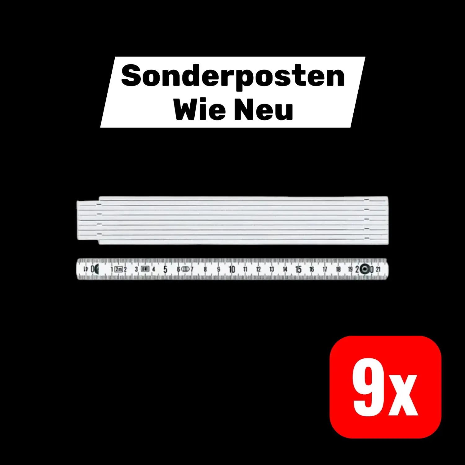 B-Ware Bmi Gliedermaßstab 1042 Meterstab Maßstab 1m Kunststoff Weiß Eg 9 Stück - 4007368010418