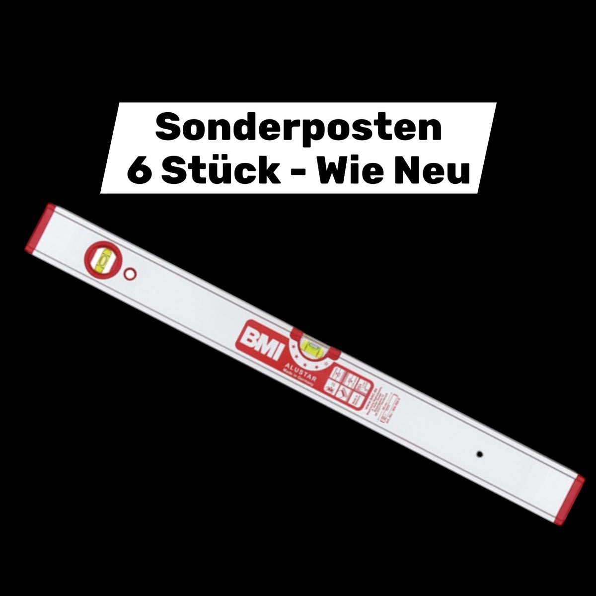 BMI Wasserwaage ALUSTAR Messwerkzeug Aluminium 200cm silber ± 0,5 mm/m - 4007368117162