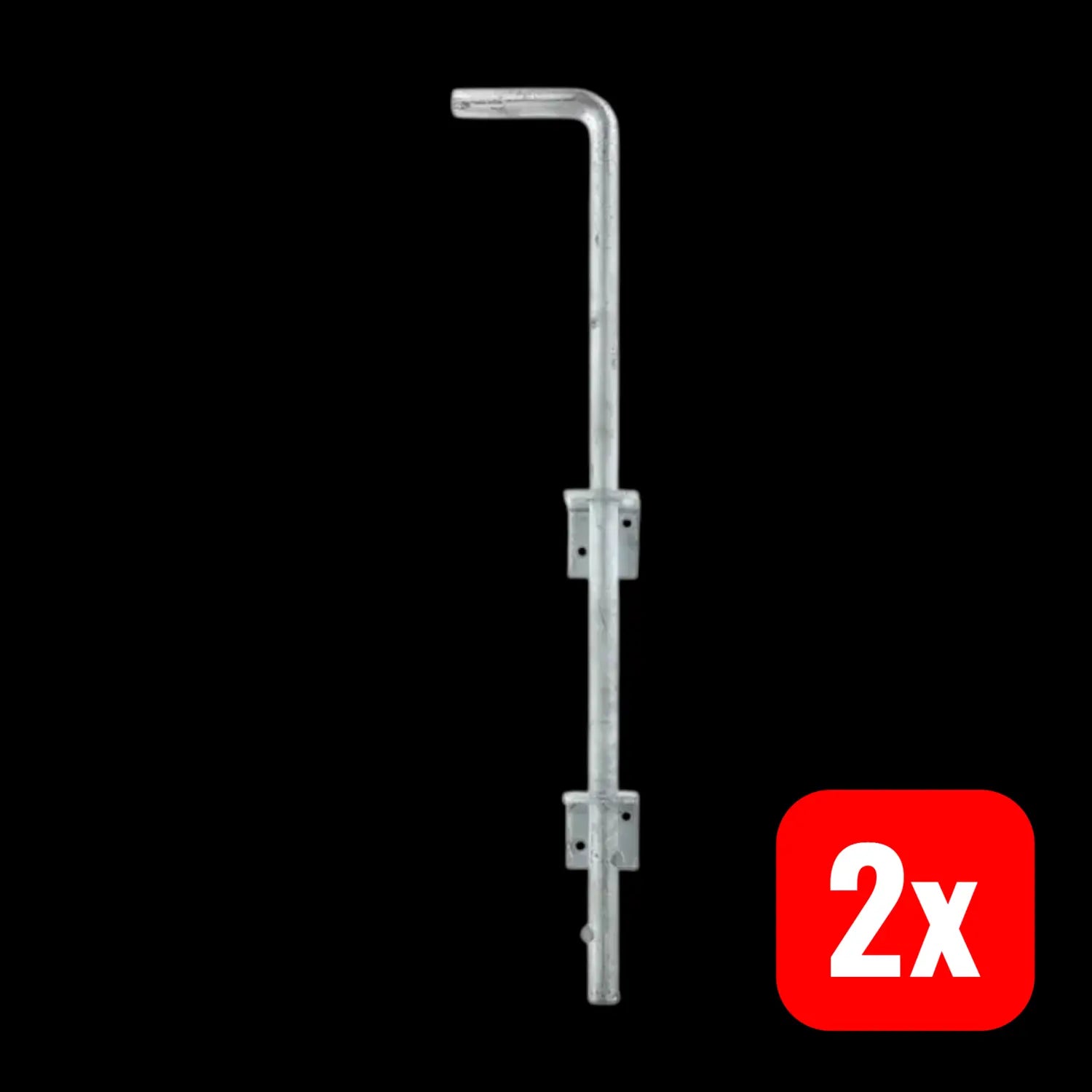 B-Ware Gah Bodenschieber Riegel Verzinkt Führungswinkel Tor 500mm 16mm 40mm 2 Stück - 4004338211042
