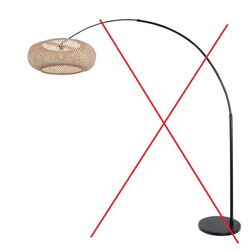 Steinhauer Bogen-Stehlampe Sparkled Light schwarz buche SIEHE TEXT/FOTO - 8712746152944
