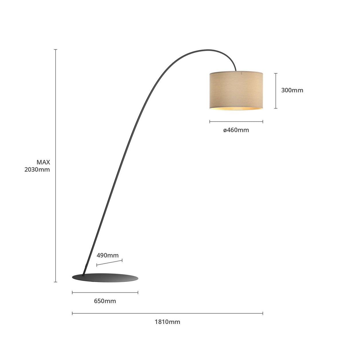 Nowodvorski Bogenlampe Alice Stehleuchte Stehlampe Lampe Wohnzimmerlampe braun - 5903139346498