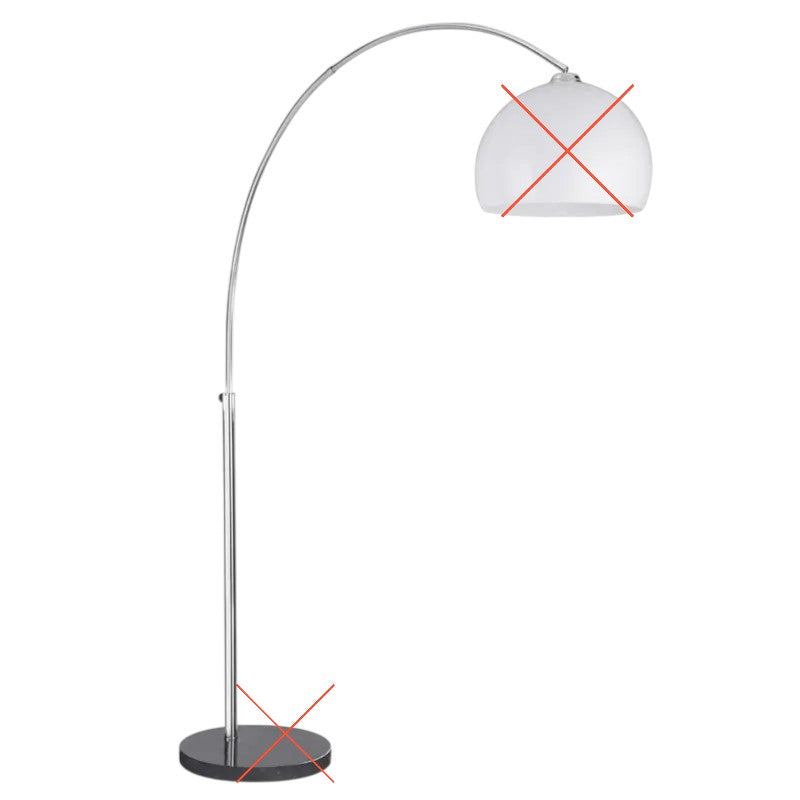 Arcos Bogenleuchte Stehlampe Wohnzimmer Bogenleuchte Silber SIEHE TEXT/FOTO - 5013874369970