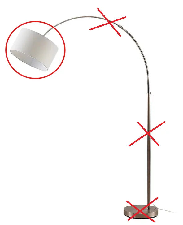 Lindby Bogenstehlampe Railyn Stehlampe Stehleuchte E27 Siehe Text/Foto B-Ware