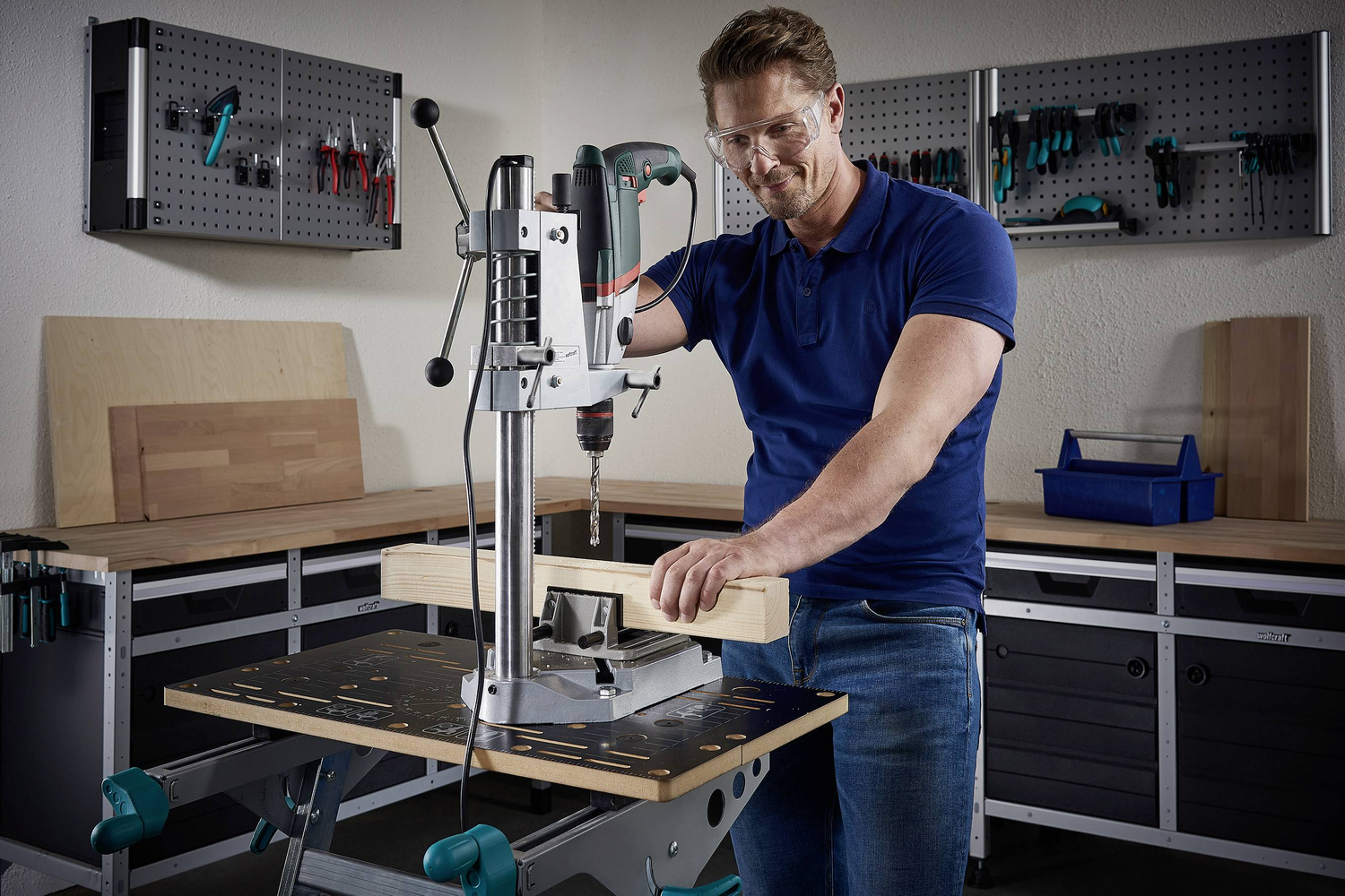 B-Ware Wolfcraft Bohrständer Arbeitshöhe Max. 305mm Bohrmaschinen Bohr Stand Siehe Text - 4006885502703