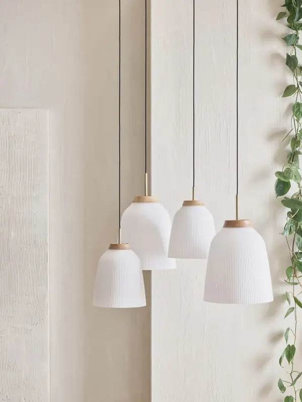 B-Ware Bolia Campa Wandlampe Leuchte Opalglas Matt Eiche Geölt 14 Cm Amber Kabel - 5702410502772