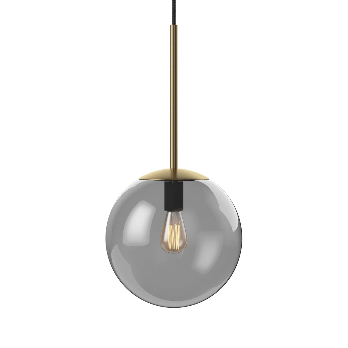 Bolia Pendelleuchte Hängelampe Orb Esstisch Messing antik matt rauchgrau 20 cm - 5702410295414