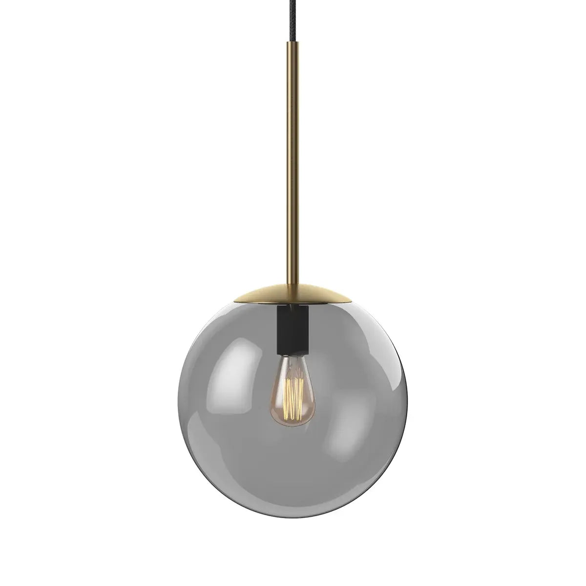 B-Ware Bolia Pendelleuchte Hängelampe Orb Esstisch Messing Antik Matt Rauchgrau 20 Cm - 5702410295414