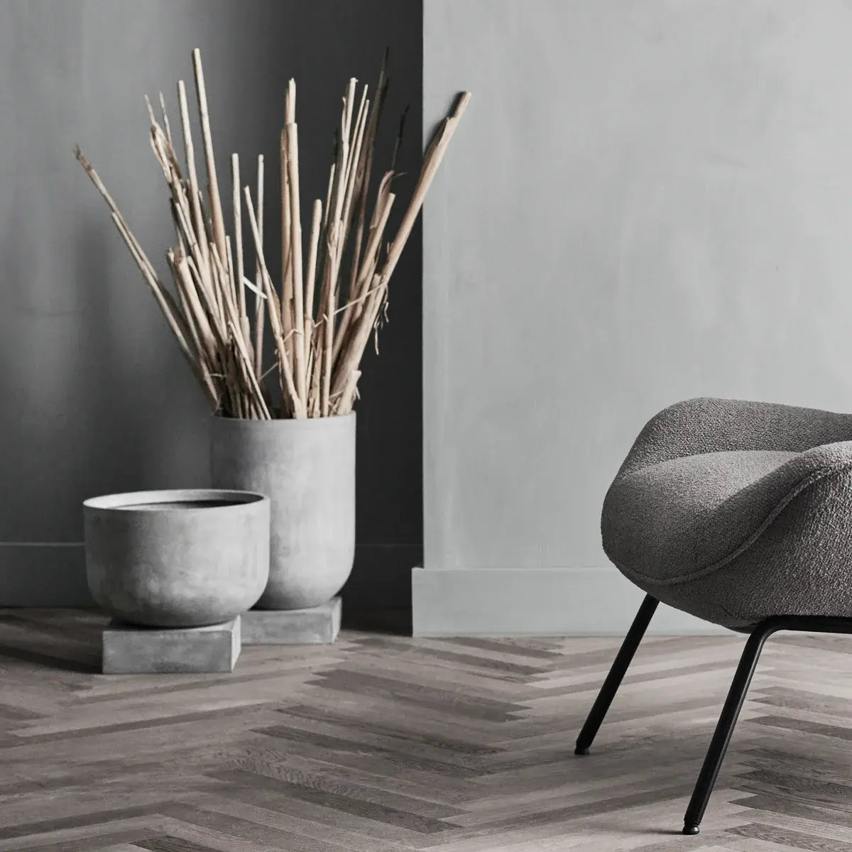 B-Ware Bolia Blumentopf Pflanzgefäß Podium Beton Grau 36x30.5cm Zimmerpflanzen - 5704444079091