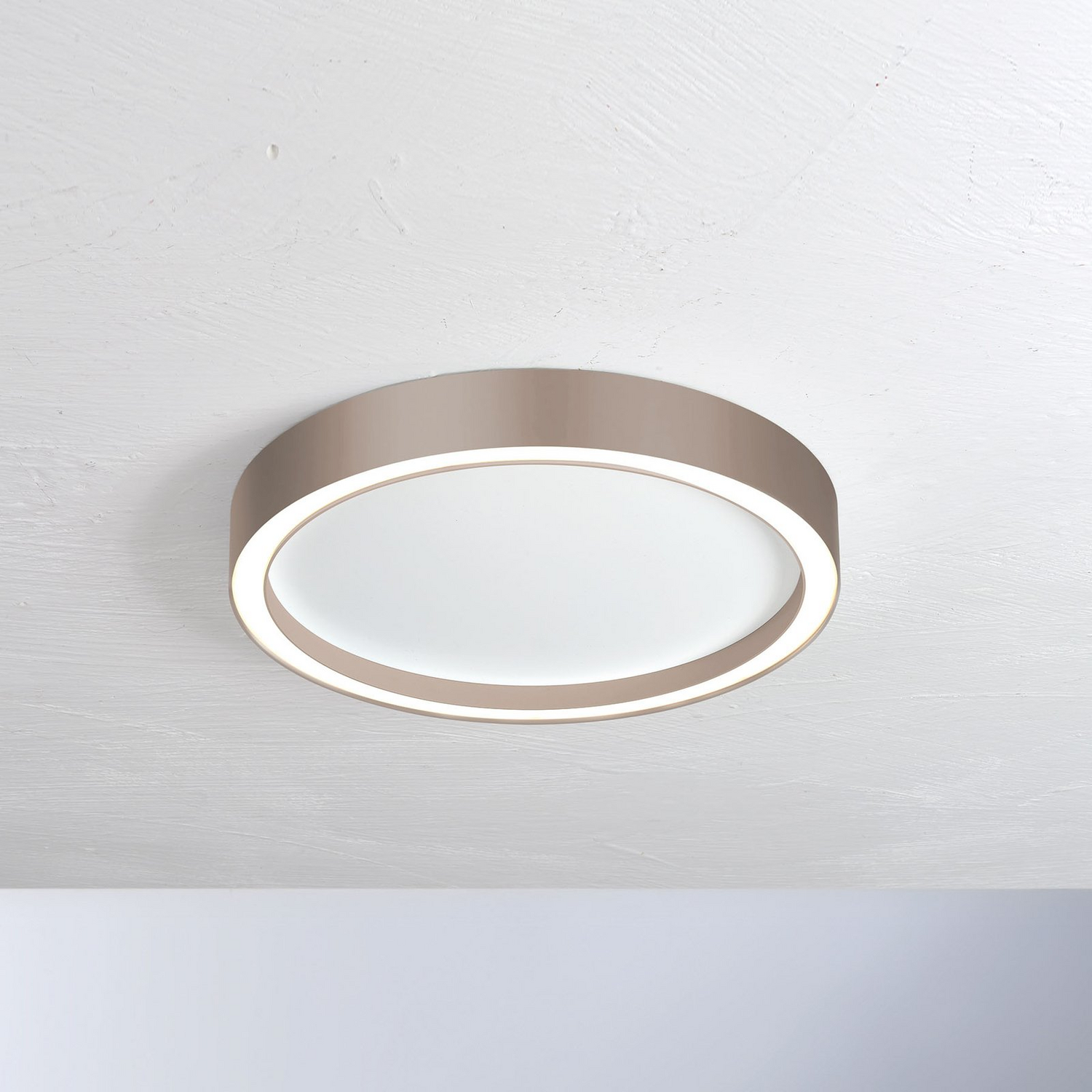 B-Ware Bopp Deckenleuchte Lampe Led Aura Rund Aluminium Weiß Taupe Wohnraumleuchte - 4011895496584