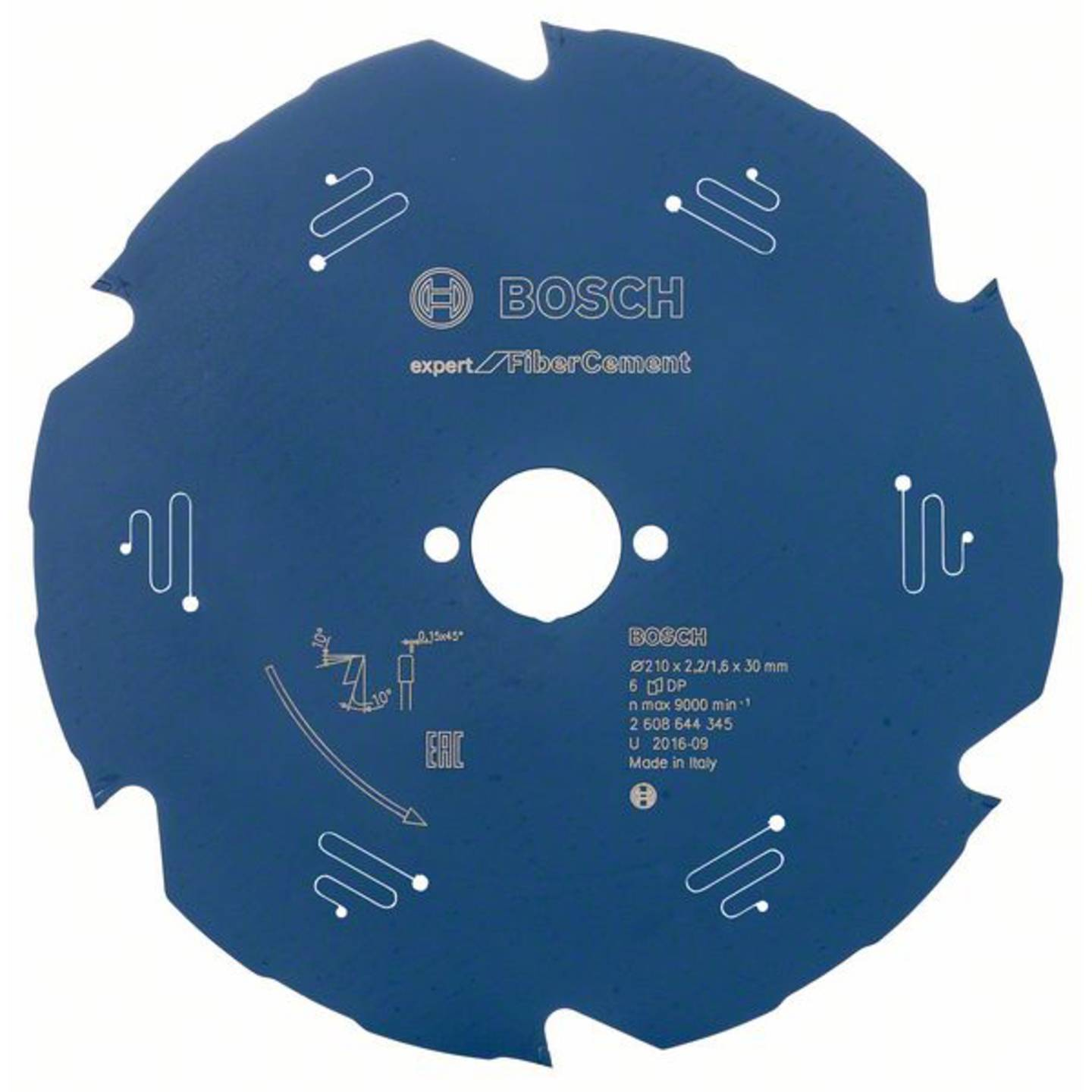 B-Ware Bosch Kreissägeblatt Sägeblatt Faserzement 210 X 30 X 1.6 Mm 6 Zähne 1 Stück - 3165140880954