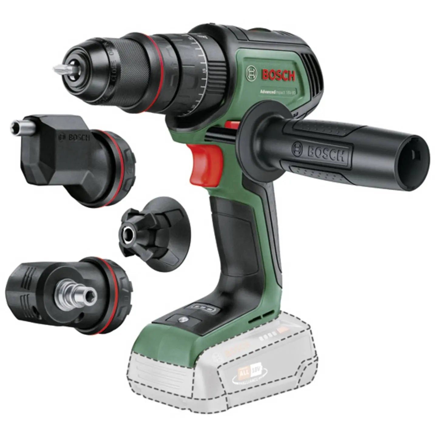 B-Ware Bosch Akku Schlagbohrmaschine Akkuschrauber Advanced Impact 18 V Quick Snap  - 4053423239850