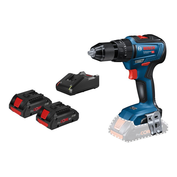 Bosch Akku Schlagbohrschrauber Set Bohrmaschine 18 V 2x Pro Core Schnellladegerät B-Ware - 4059952509419