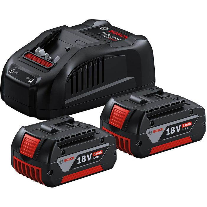 B-Ware Bosch Akku Set Starter Set 18 V Gba 5 Ah Mit Ladegerät Gal1880 Werkzeug Akku