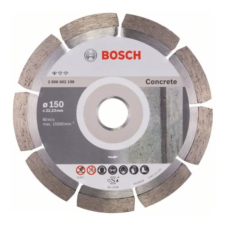 B-Ware Bosch Diamanttrennscheibe Trennblatt Beton Winkelschleifer 150mm 22 23   2 Stück - 3165140441261