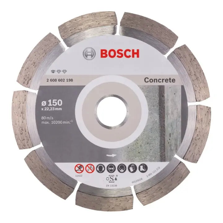 B-Ware Bosch Diamanttrennscheibe Trennblatt Beton Winkelschleifer 150mm 22 23   2 Stück - 3165140441261