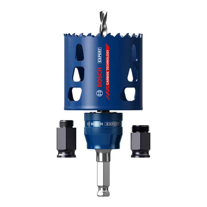 Bosch Lochsäge Set Starter Kit Tough Material 68x60mm Drehbohrer Schlagbohrer B-Ware - 4059952535968
