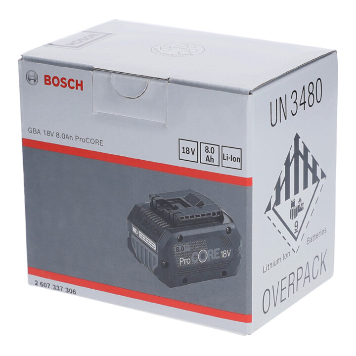 Bosch Gba 18 V 8 Ah Pro Core Akku Batteriepacks Ersatzakku Li Ion 18 V 8 Ah Schwarz B-Ware - 3165140987608