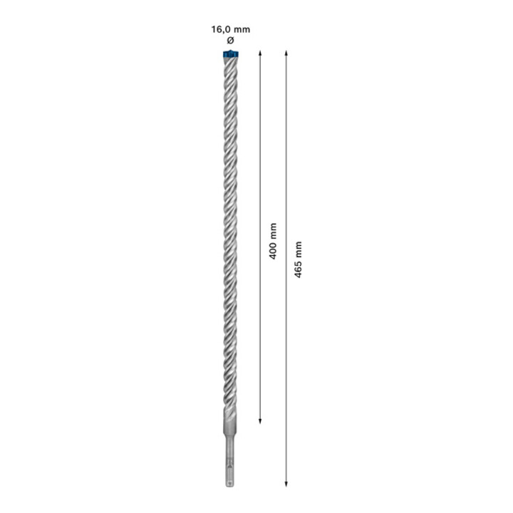 Bosch Hammerbohrer Bohrer Betonbohrer 4 Schneiden Vollhartmetallkopf 16x465mm    B-Ware - 4059952532066