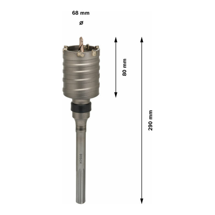 B-Ware Bosch Hohlbohrkrone Kernbohrer Sds Max 9 Beton 68 X 80 X 160 Mm