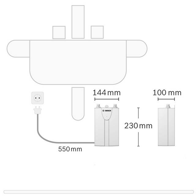 B-Ware Bosch 7736506190 Warmwasserbereiter Durchlauf Erhitzer Eek: A (A+   F) Wasser41 - 4062321454012