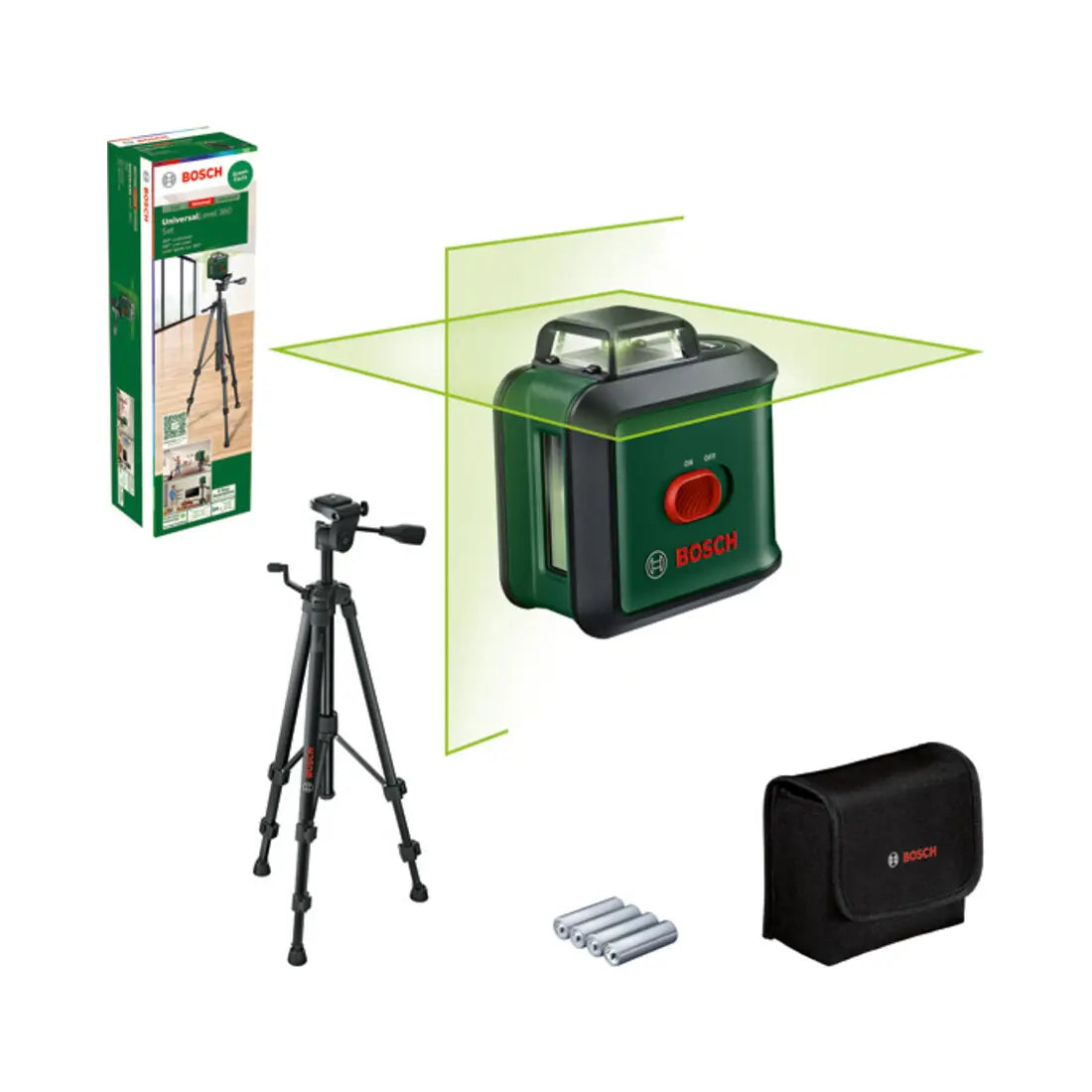 B-Ware Bosch Kreuzlinien Laser Linienlaser Universal Level 360 Set Stativ Hülle Laser - 4053423244915