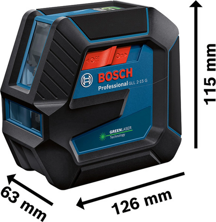 Bosch Linienlaser Messwerkzeug Lasergerät Gll 2 15 G Grün Baustativ Set B-Ware - 4059952511061