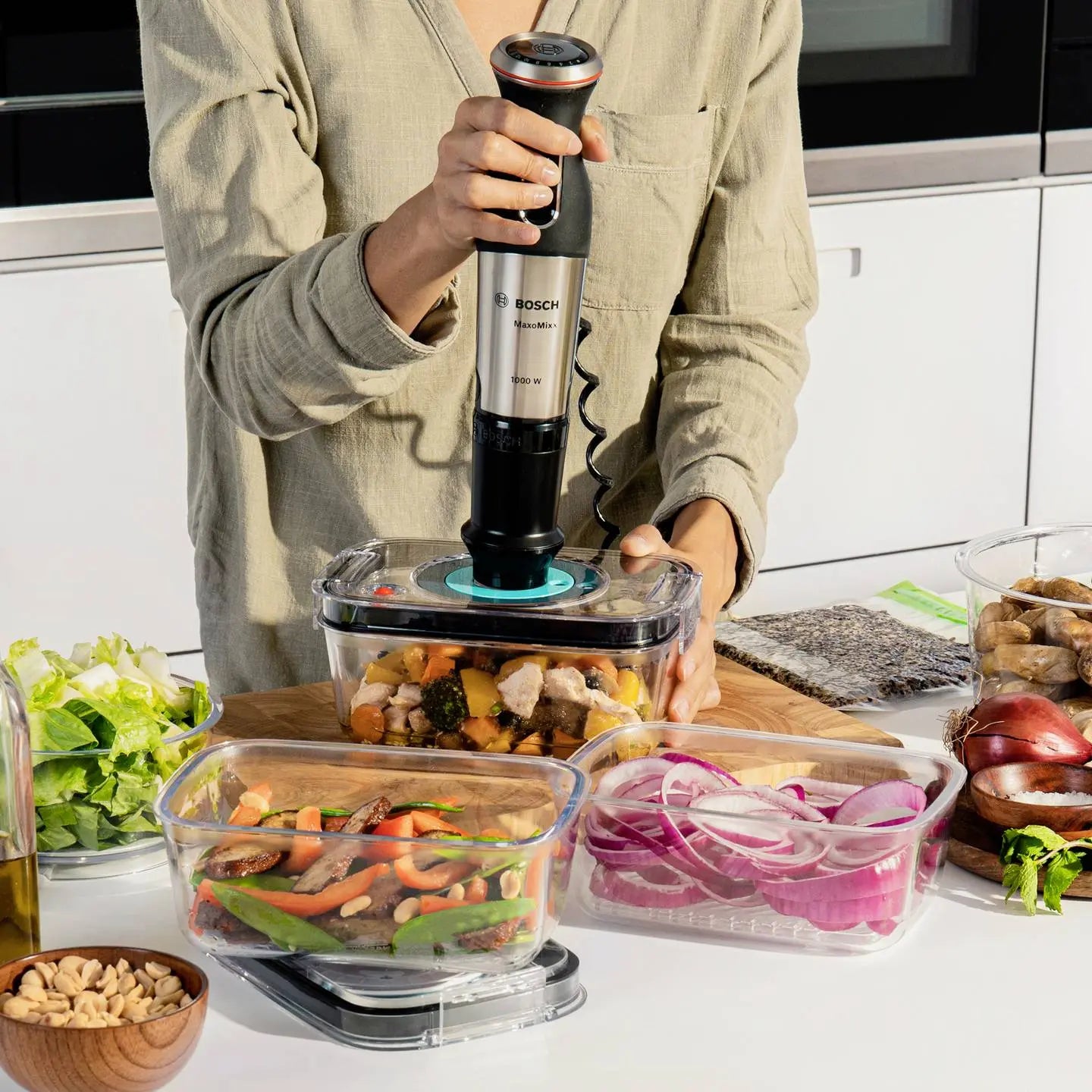 B-Ware Bosch Haushalt Stabmixer Mixer 1000 W Edelstahl Schwarz142 - 4242005223152