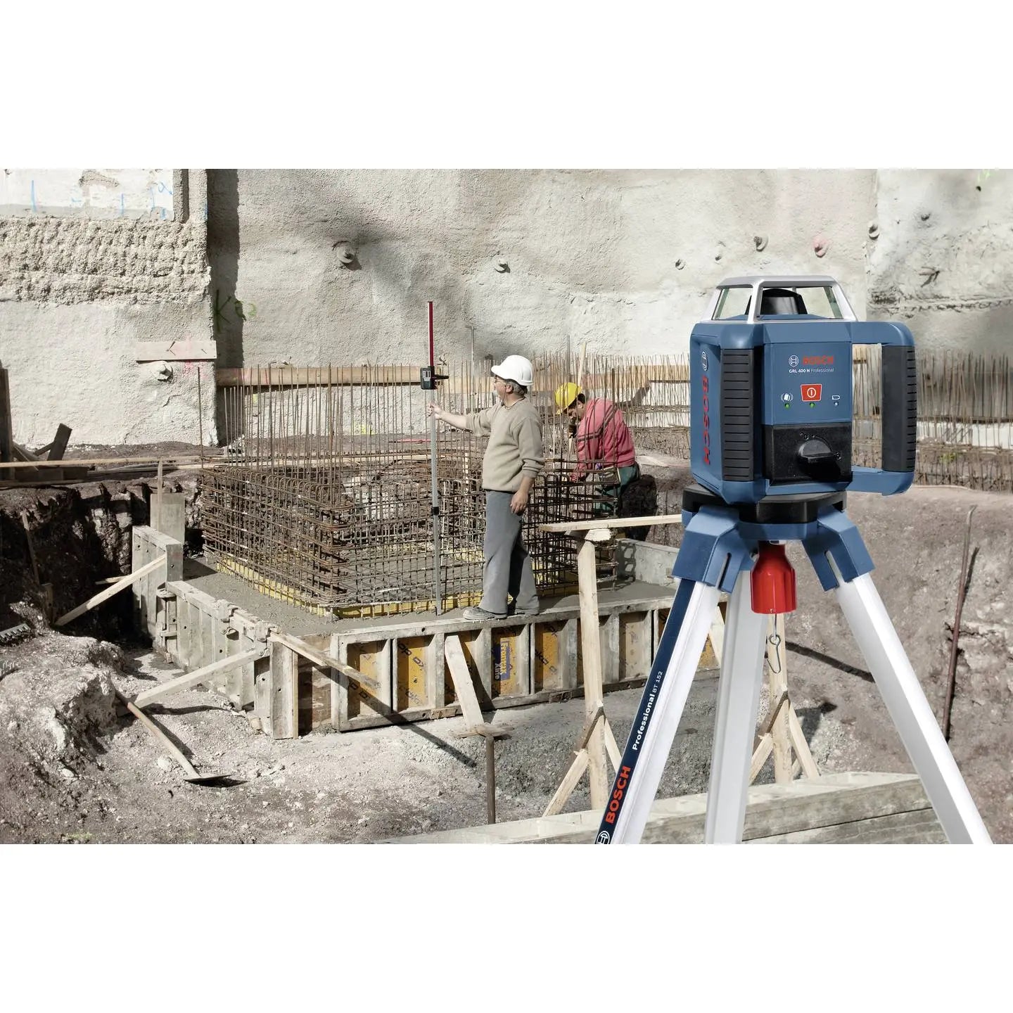 B-Ware Bosch Grl 400 H Set Rotationslaser Lasermessgerät Nivelliergerät Blau Stativ - 3165140923514