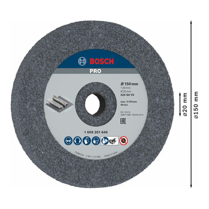 Bosch Schleifscheibe Schruppscheibe Doppelschleifmaschine Körnung 24 150 mm - 3165140008990