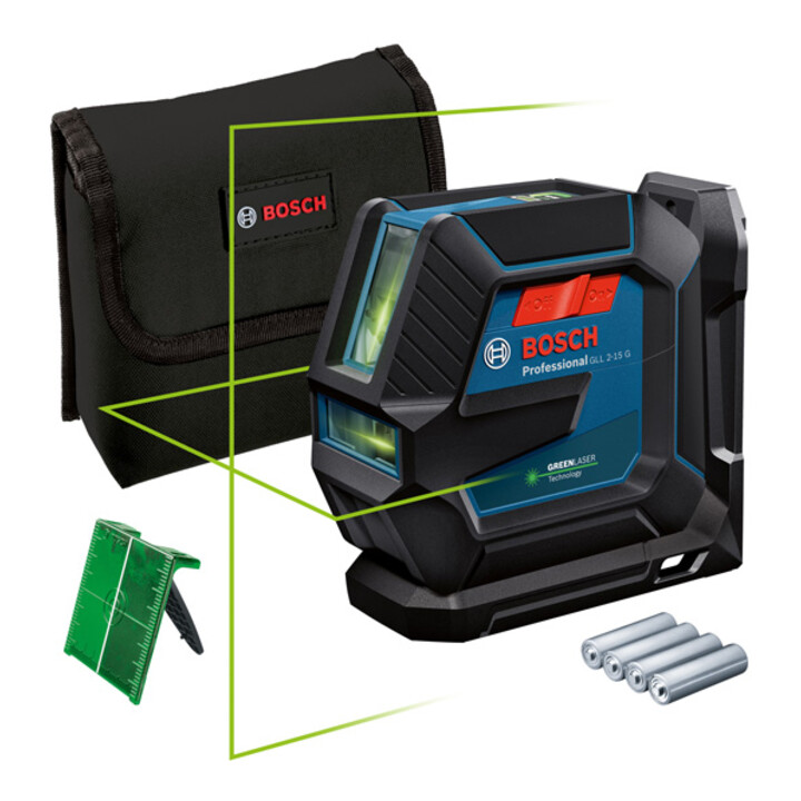 Bosch Kreuzlinienlaser Linienlaser Laser Selbstnivellierung Gll 2 15 G Grün B-Ware - 4059952511054